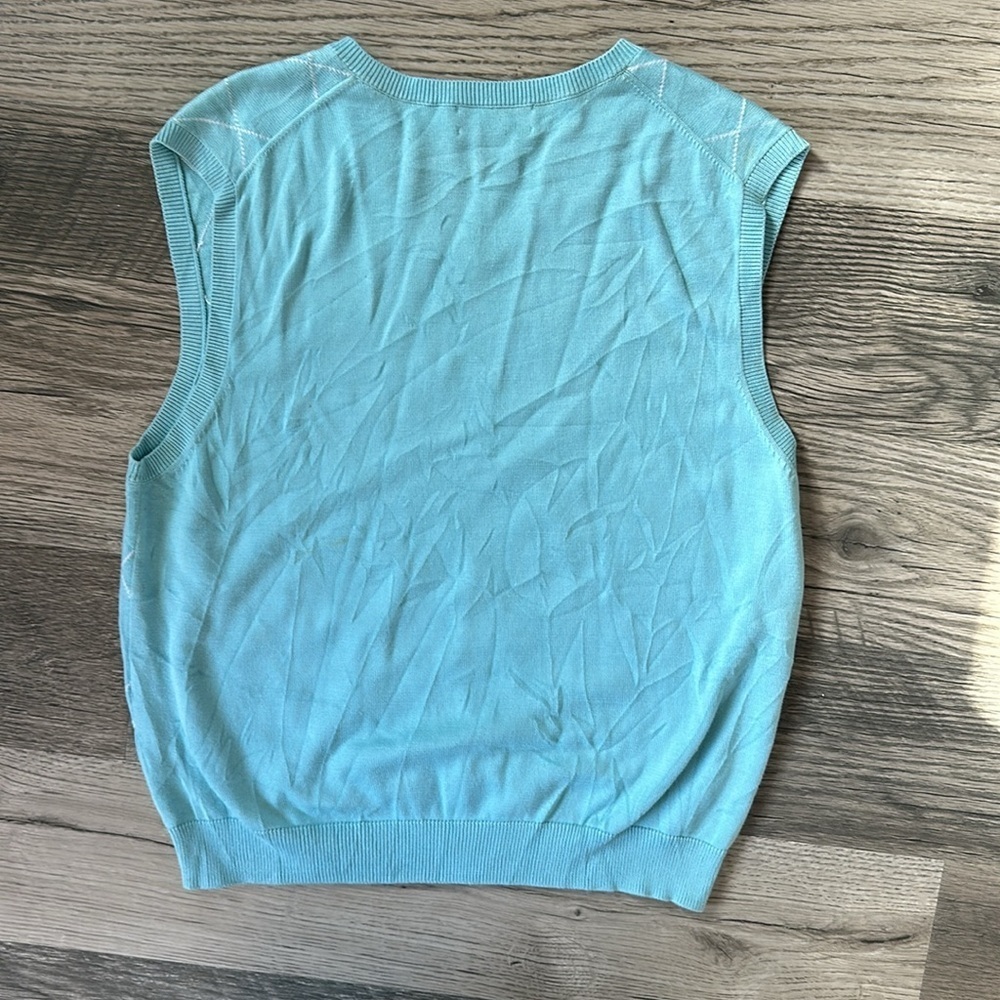 Lands End sweater vest light blue women’s large‎ 14-16 - Picture 7 of 8